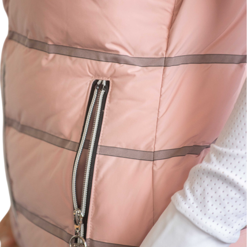 Pénélope - Doudoune sans manches femme Anouck rose poudré | - Ohlala