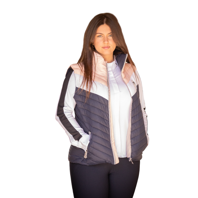 Pénélope store - Women's down jacket Camelia navy/pink