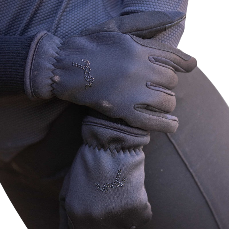 Pénélope - Gants d'équitation Wintertech noir | - Ohlala