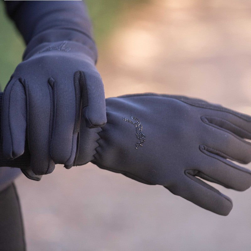 Pénélope - Gants d'équitation Wintertech noir | - Ohlala