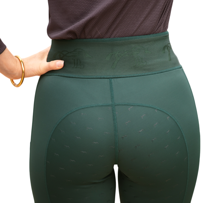 Pénélope - Legging d'équitation femme Delphe pull-on vert foncé | - Ohlala