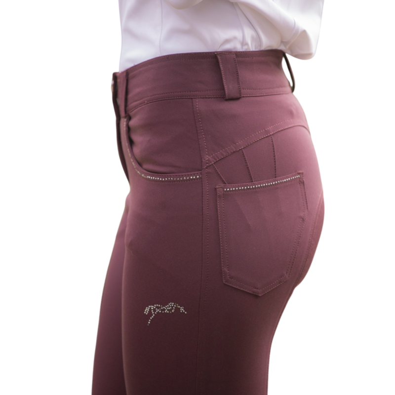 Pénélope - Women's riding pants Fun Stone plum 