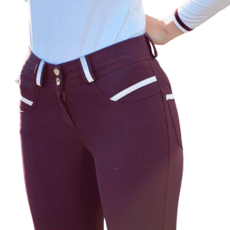 Pénélope - Fun Push Up Plum women's riding pants