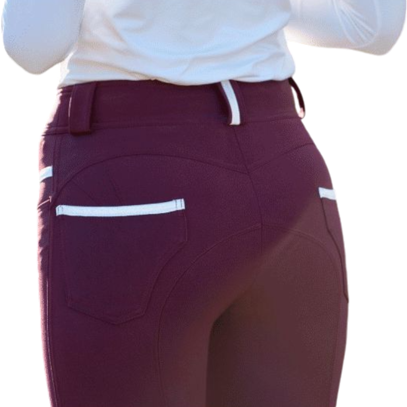 Pénélope - Fun Push Up Plum women's riding pants