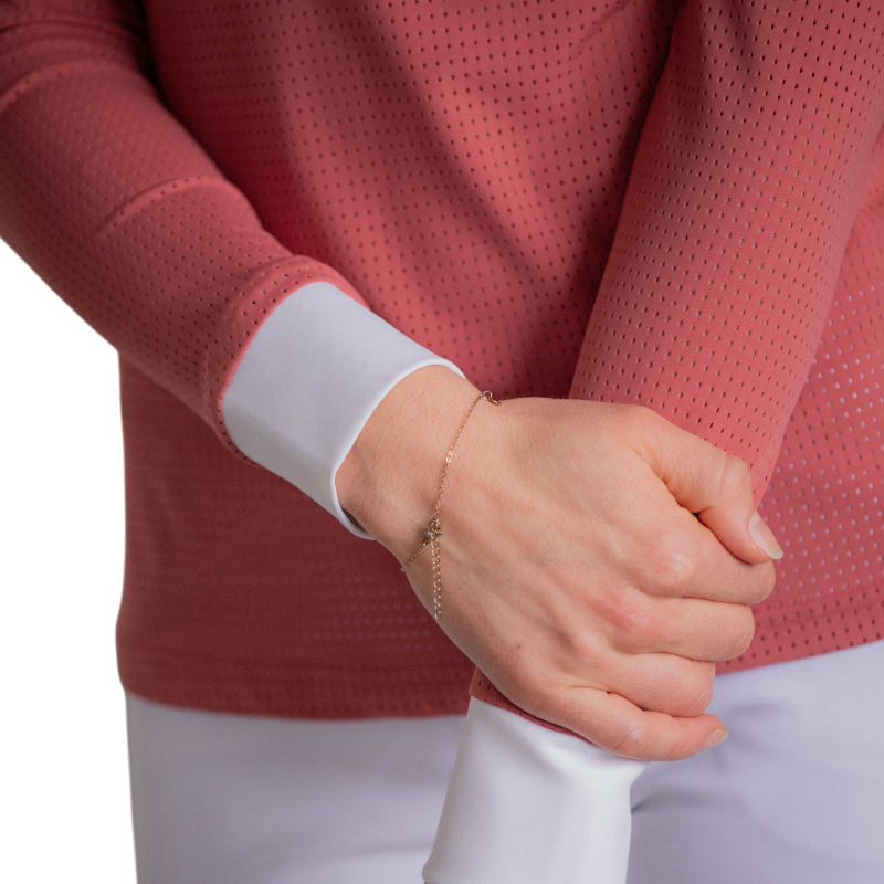 Pénélope - Polo de concours manches longues femme Florence terracotta | - Ohlala