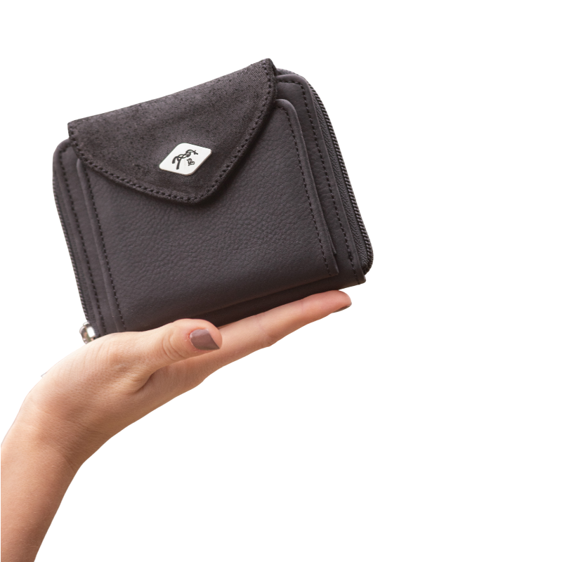 Pénélope - Porte monnaie Clémence noir glitter | - Ohlala