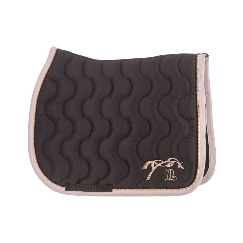 Pénélope - Tapis de selle Diamant noir/ blanc/ rose gold | - Ohlala