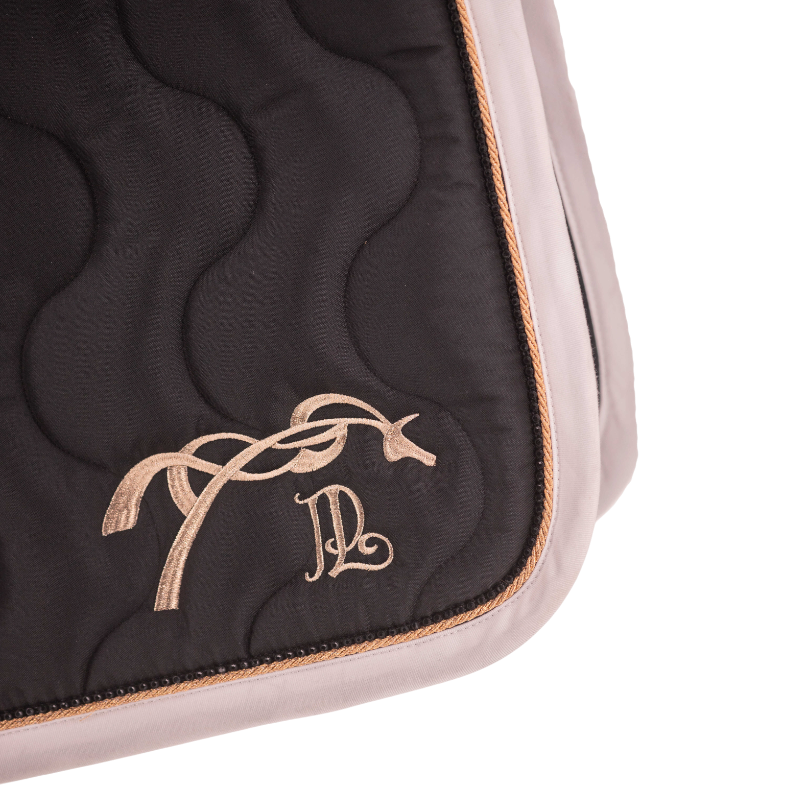 Pénélope - Tapis de selle Diamant noir/ blanc/ rose gold | - Ohlala