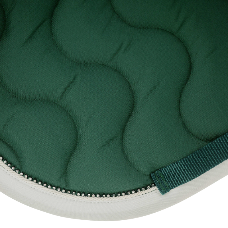 Pénélope - Tapis de selle Diamant vert foncé/ blanc | - Ohlala