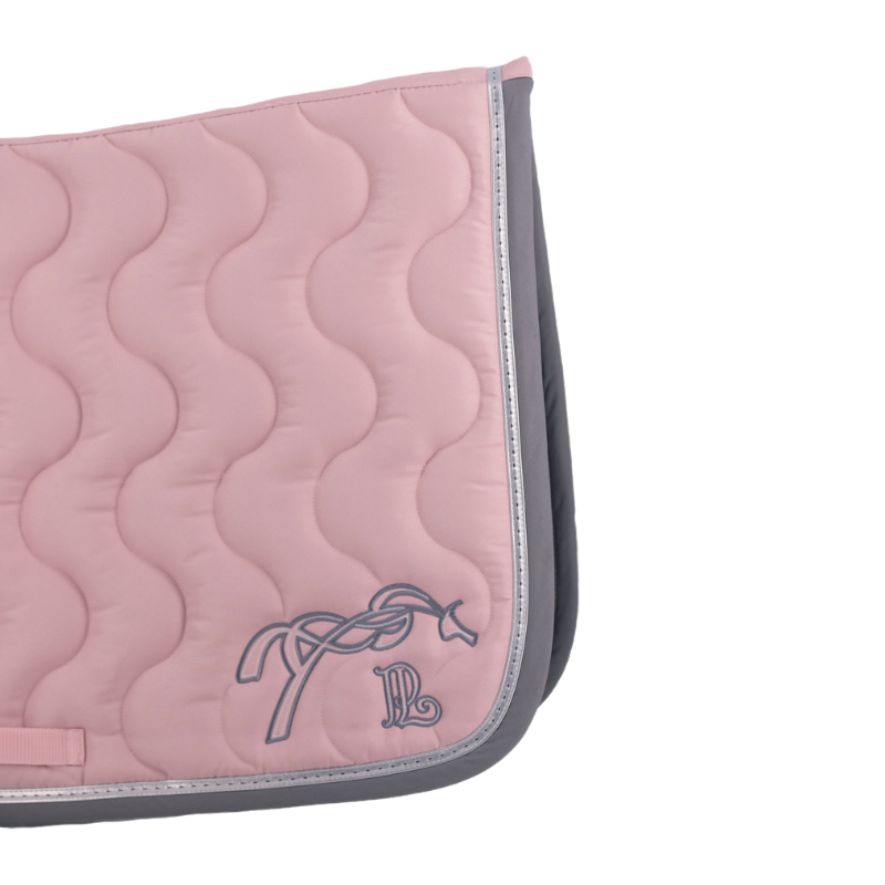 Pénélope - Tapis de selle classique rose clair/ gris