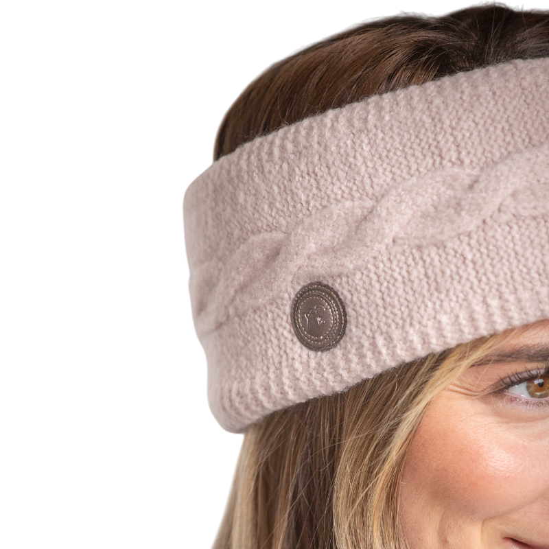 Pénélope - Bandeau tricoté femme Mel beige | - Ohlala