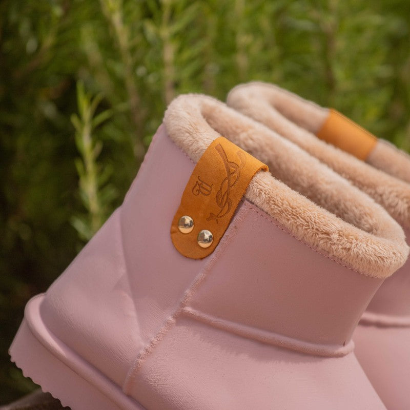 Eden by Pénélope - Boots fourrées enfant rose poudré | - Ohlala