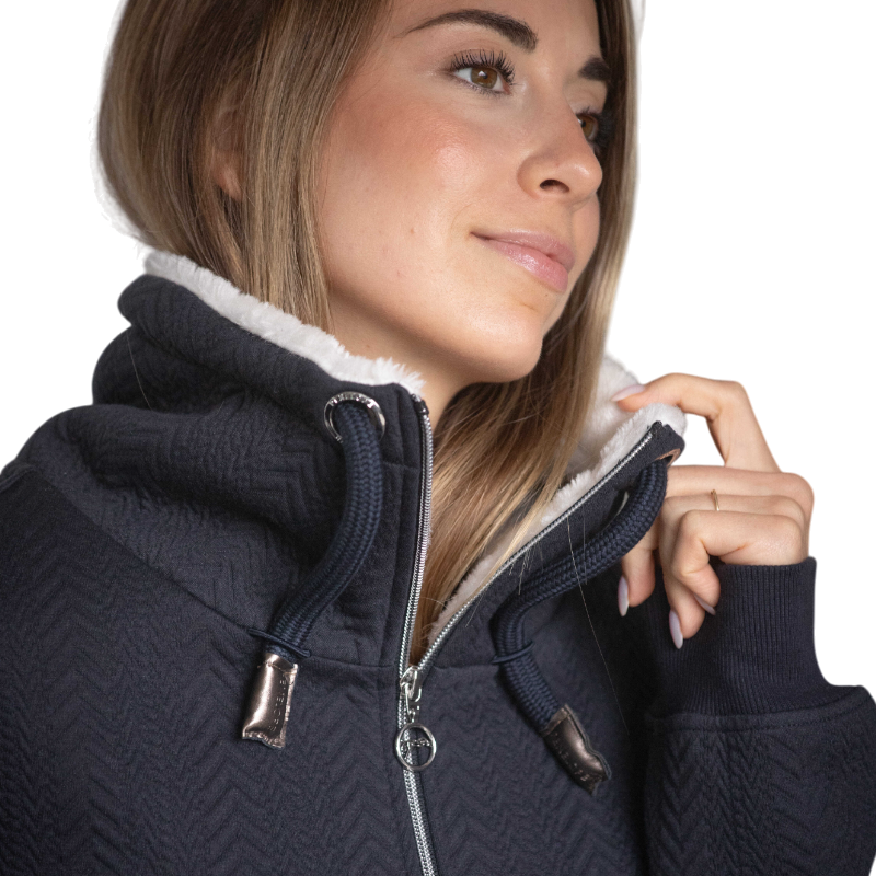 Pénélope - Sweat zippé femme Laponia marine | - Ohlala