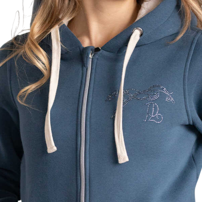 Pénélope - Sweat zippé femme Tressy denim | - Ohlala