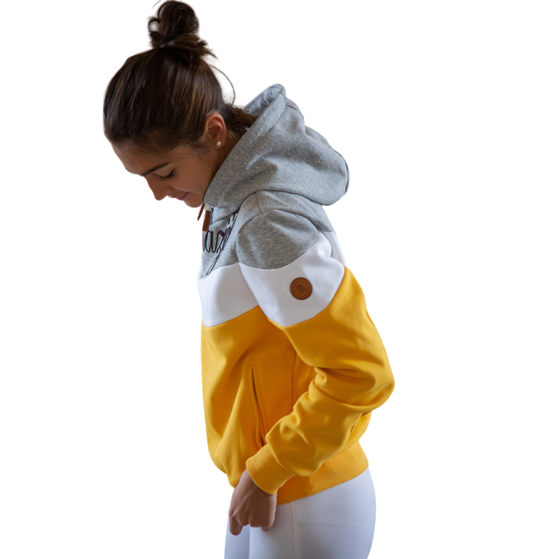 Pénélope - Sweat Artémis jaune/ blanc/ gris