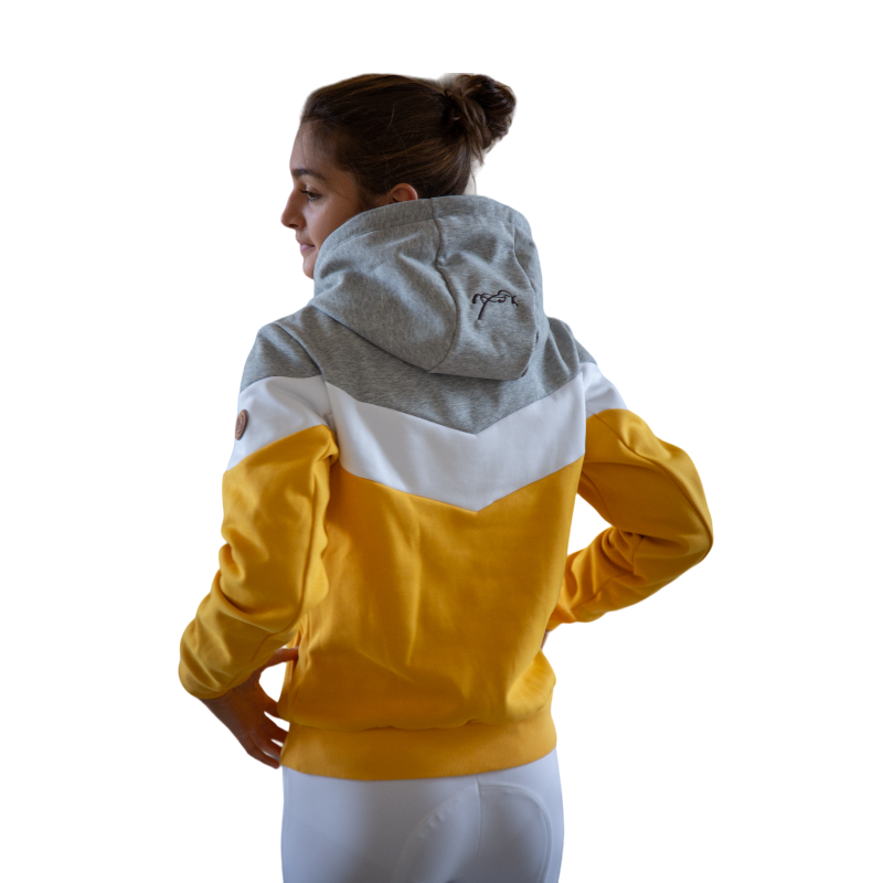 Pénélope - Sweat Artémis jaune/ blanc/ gris