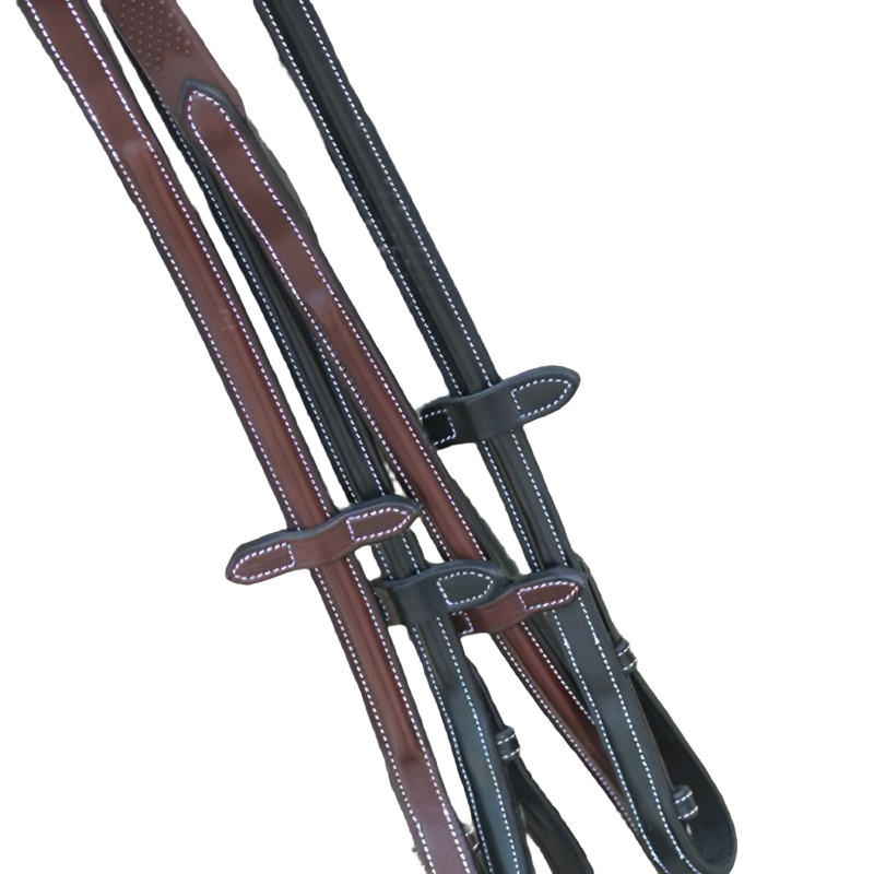 Pénélope - Rênes caoutchouc noir | - Ohlala