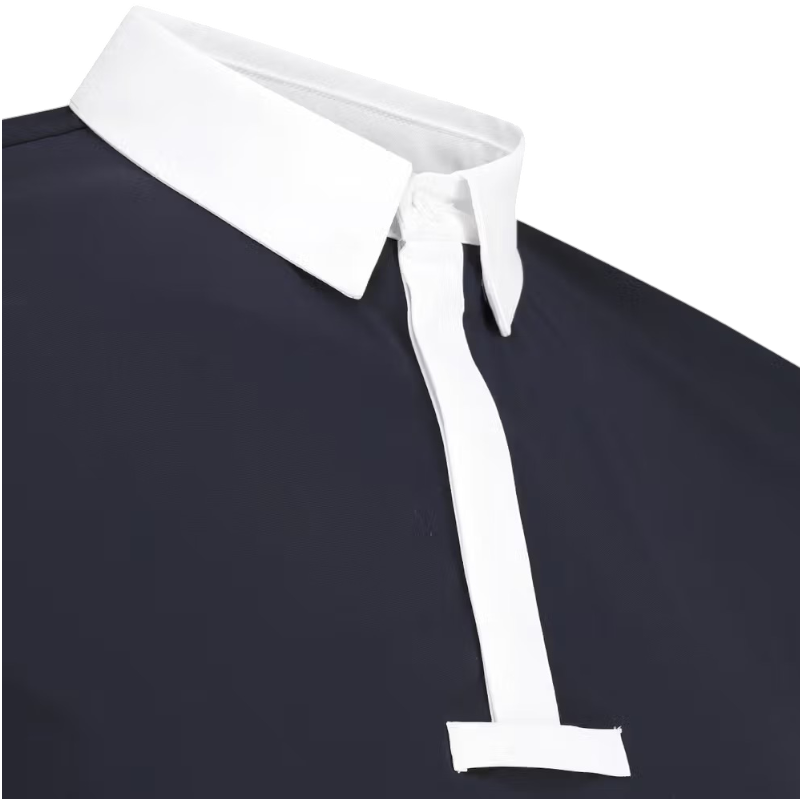 Kentucky Horsewear - Polo de concours manches longues homme Classic marine | - Ohlala