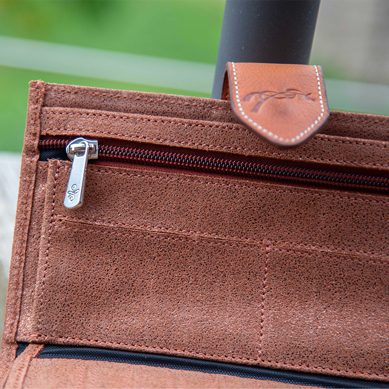 Pénélope - Porte-feuille Bertille camel/ glitter