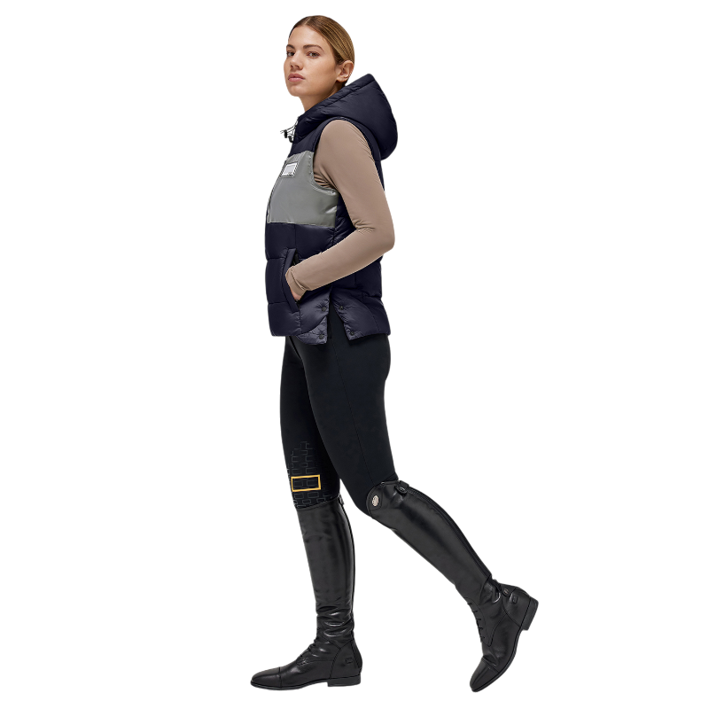 RG Italy - Doudoune sans manches femme Hooded Puffer marine | - Ohlala