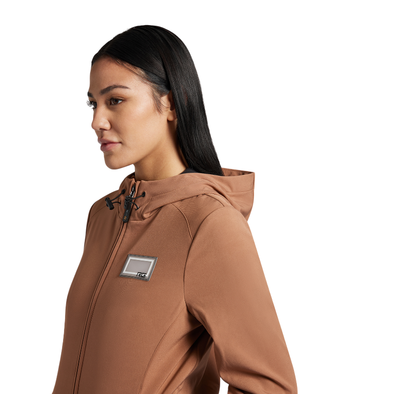 RG Italy - Veste manches longues femme RG Hooded Softshell marron | - Ohlala