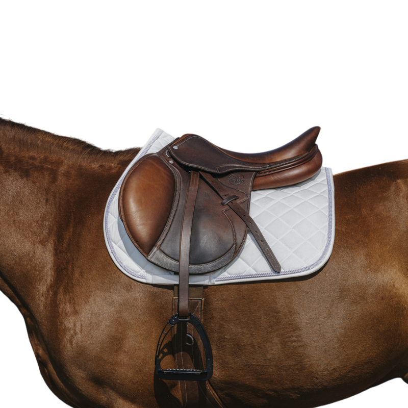 Riding World - Tapis de selle Velours blanc | - Ohlala