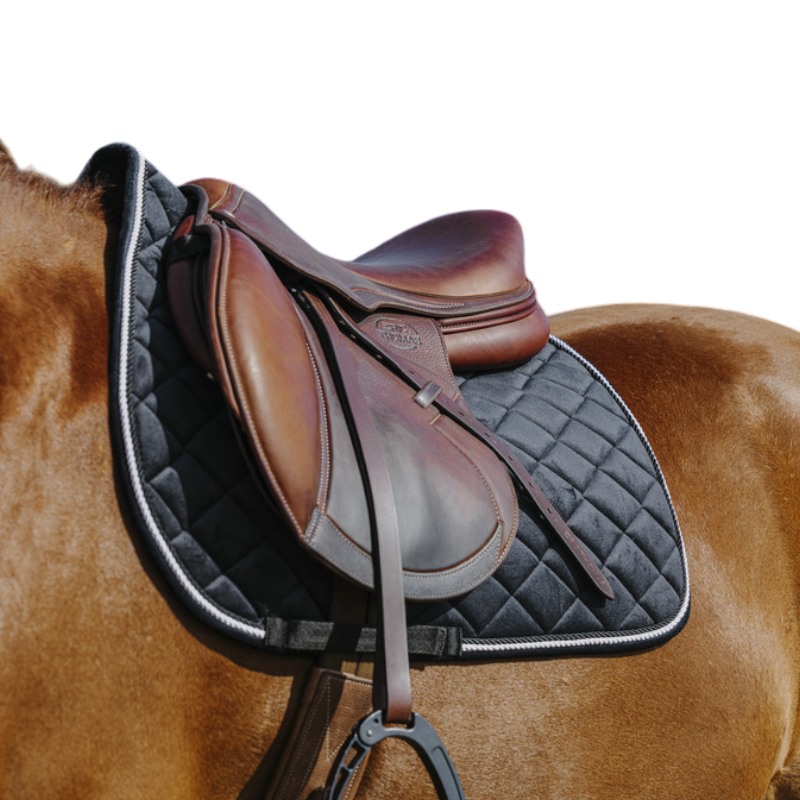 Riding World - Tapis de selle Velours noir | - Ohlala