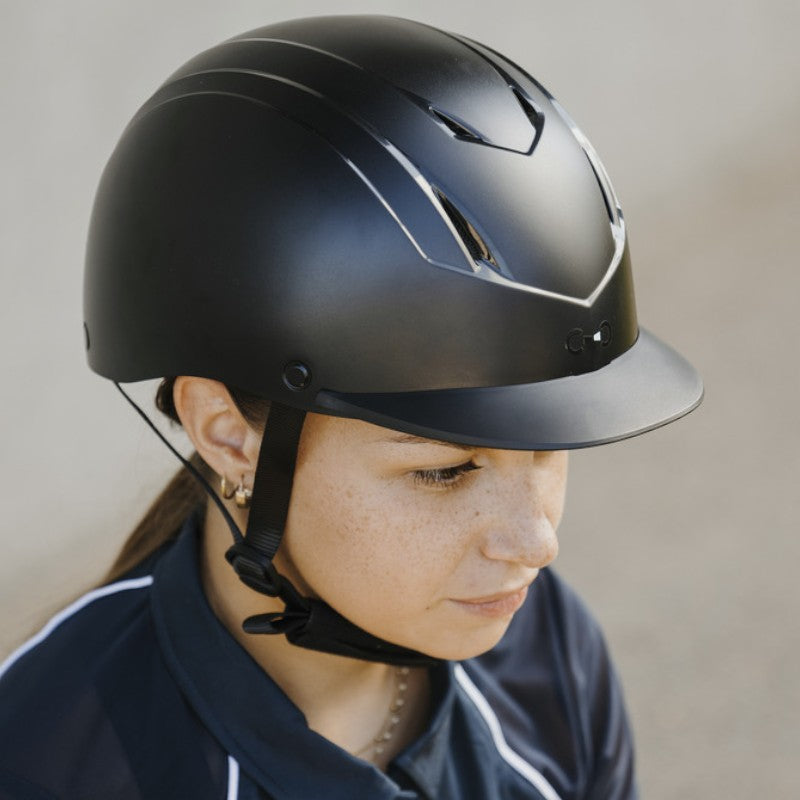 Riding World - Casque d'équitation Topy noir mat