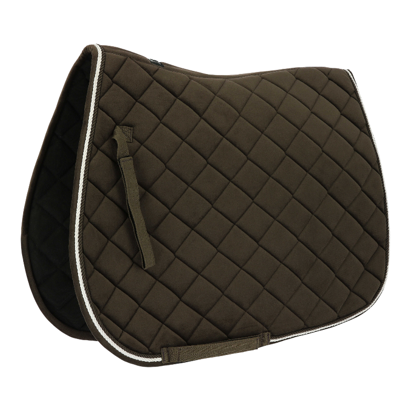 Riding World - Tapis de selle Velours marron | - Ohlala