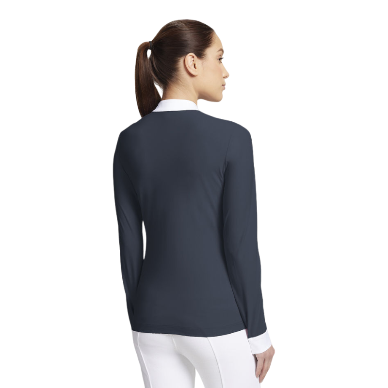 Samshield - Polo de concours manches longues femme Roxane Premium marine | - Ohlala