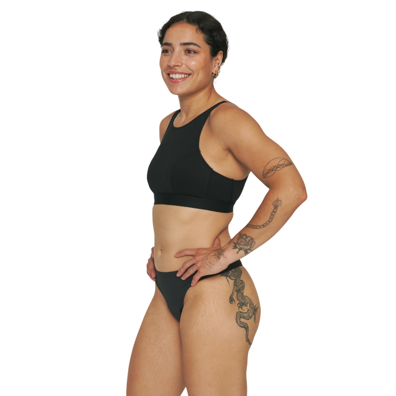 Smoon - String menstruel Aphrodite flux léger noir | - Ohlala