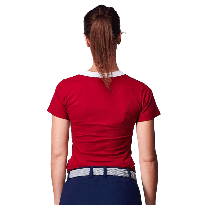 Sabbia Bianca - T-shirt manches courtes femme Adeona rouge