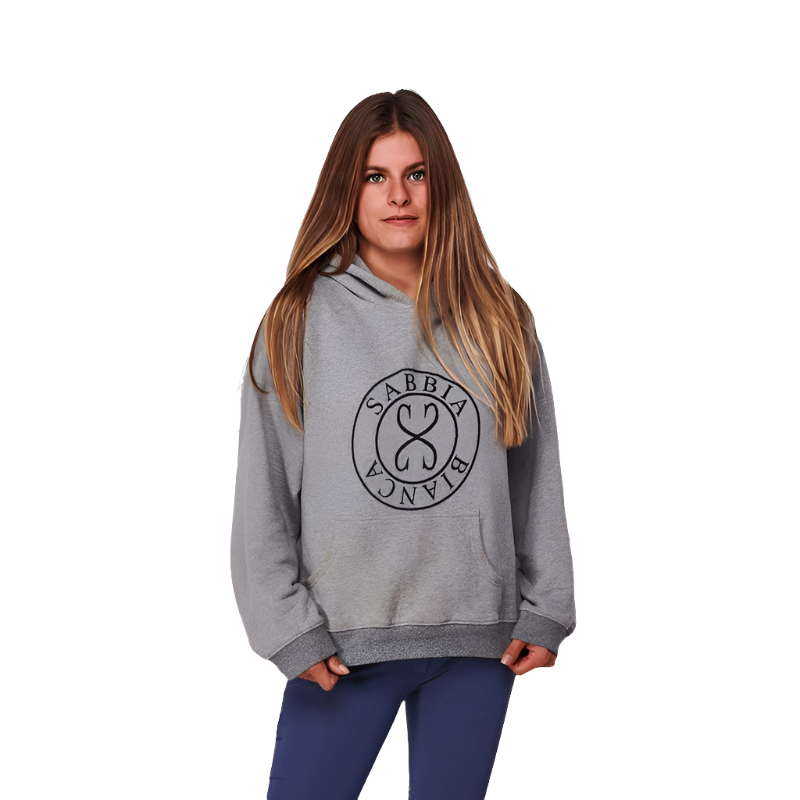 Sabbia Bianca - Sweat à capuche femme Nina gris