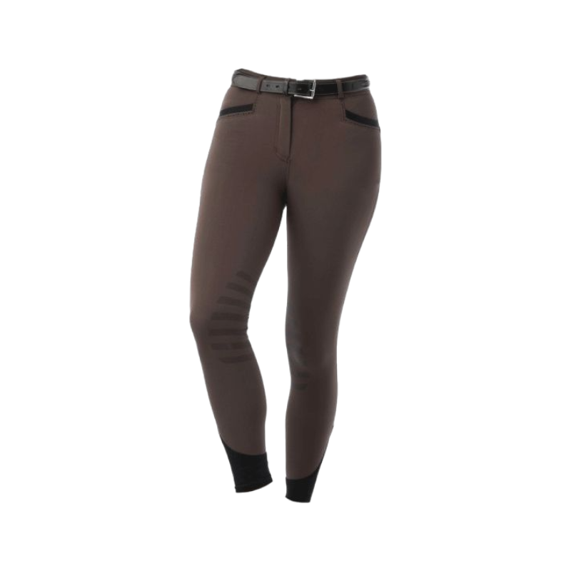 Equithème - Pantalon d'équitation femme Safir brun/ noir
