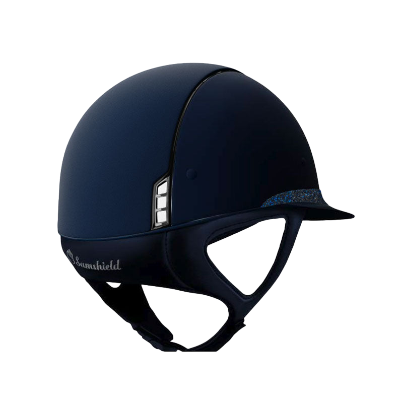 Samshield - Casque Miss Shadowmatt crystal fabric bermuda bleu (avec mousse) | - Ohlala