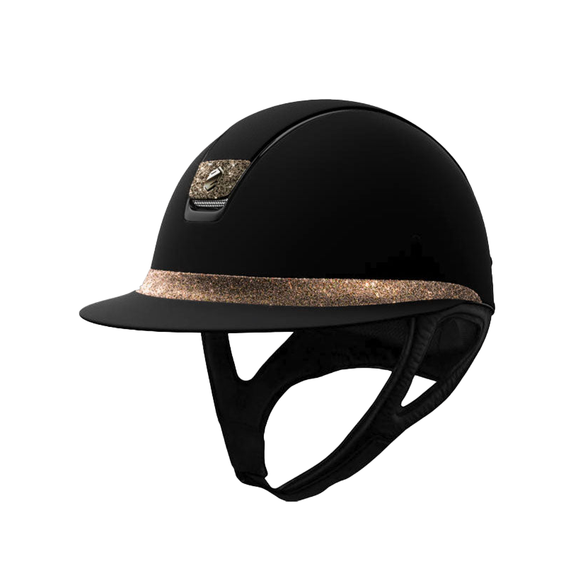 Samshield - Miss Shadowmatt crystal fabric eclipse black helmet (with foam)