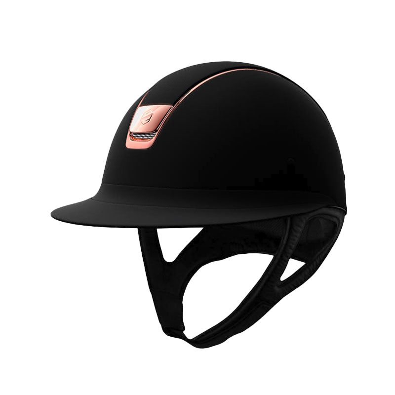 Samshield - Miss Shadow helmet matt black chrome pink gold (with foam)