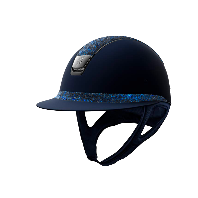 Samshield - Riding helmet Miss Shield Paint matt blue Crystal Fabric bermuda blue