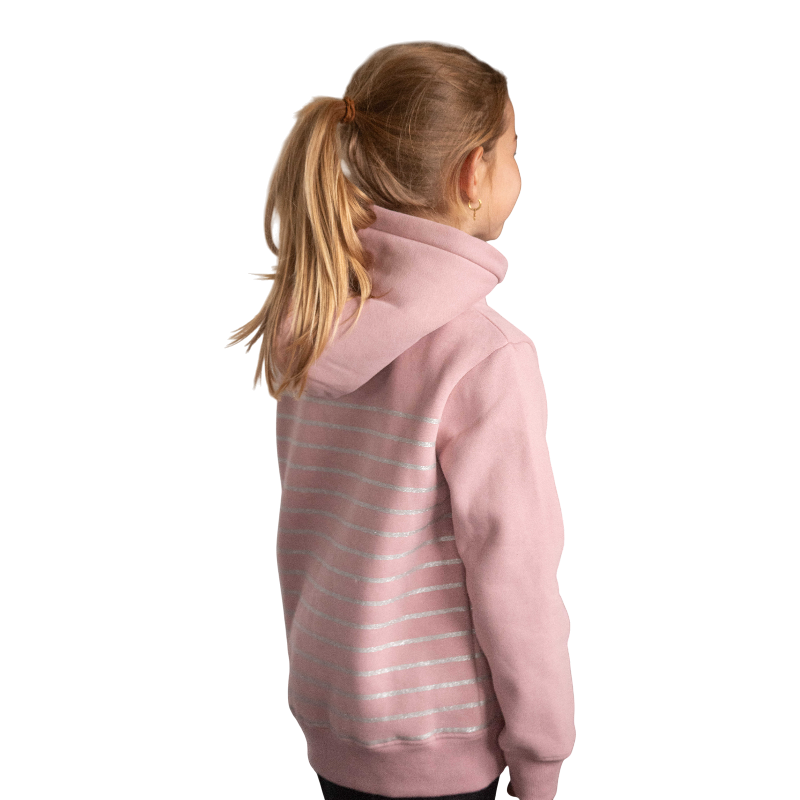 Eden by Pénélope - Sweat à capuche enfant Ikona rose | - Ohlala