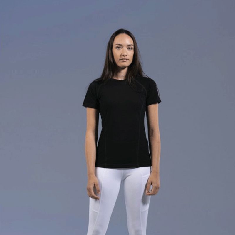 Pro Series - T-shirt manches courtes Vibration femme noir | - Ohlala
