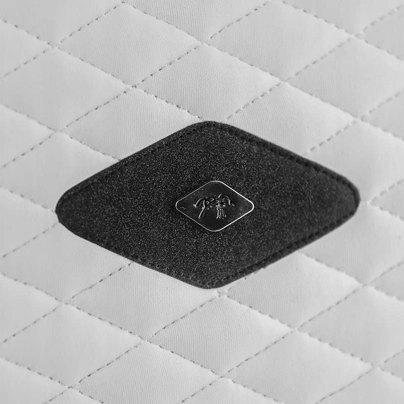 Pénélope - Tapis de dressage Calisson blanc/ blanc