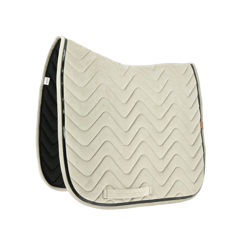 Equithème - Tapis de dressage Glossy beige | - Ohlala