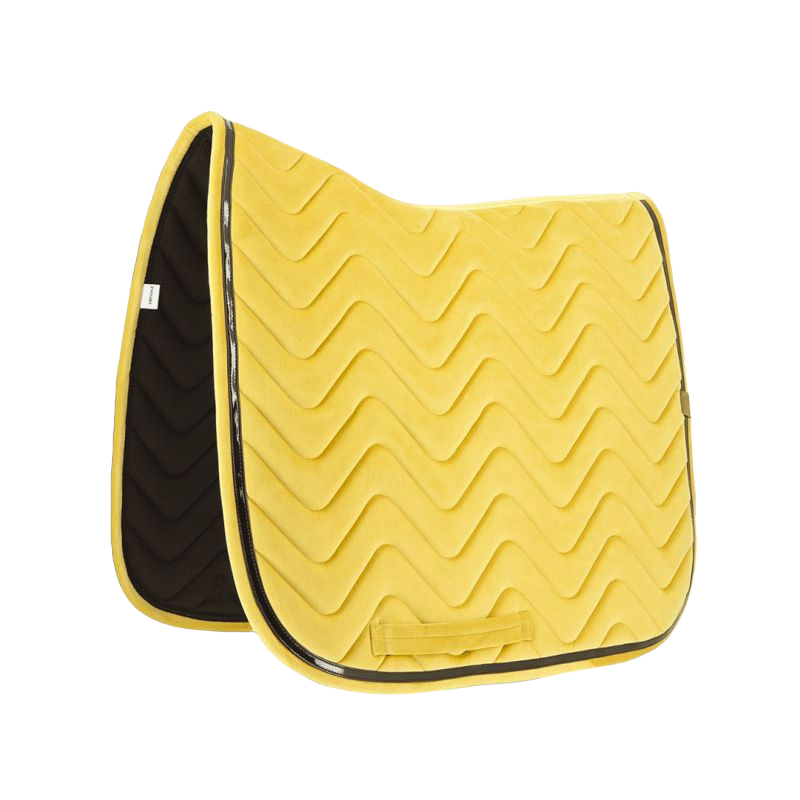 Equithème - Tapis de dressage Glossy jaune | - Ohlala