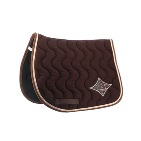 Jump'In - Tapis de selle Chocolat / Champagne / Choco | - Ohlala