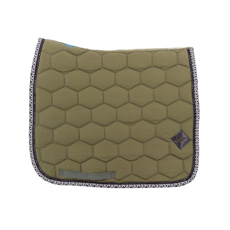 Oxxer - Tapis de dressage Monogramme noir/ kaki | - Ohlala