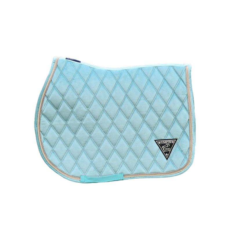 Jump'In - Tapis de selle Soft Velours bleu | - Ohlala