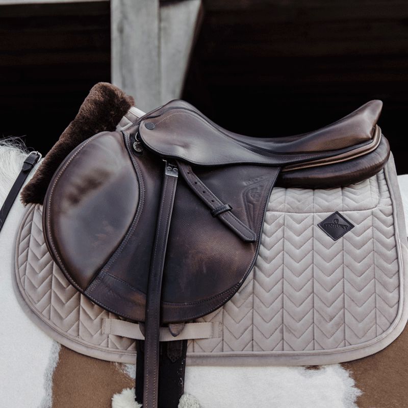 Kentucky Horsewear - Tapis de selle Skin Friendly Velvet beige | - Ohlala