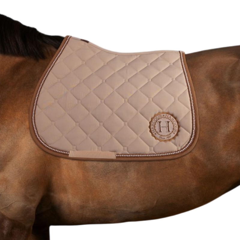 Harcour - Tapis de dressage Etoile Perlée champagne | - Ohlala