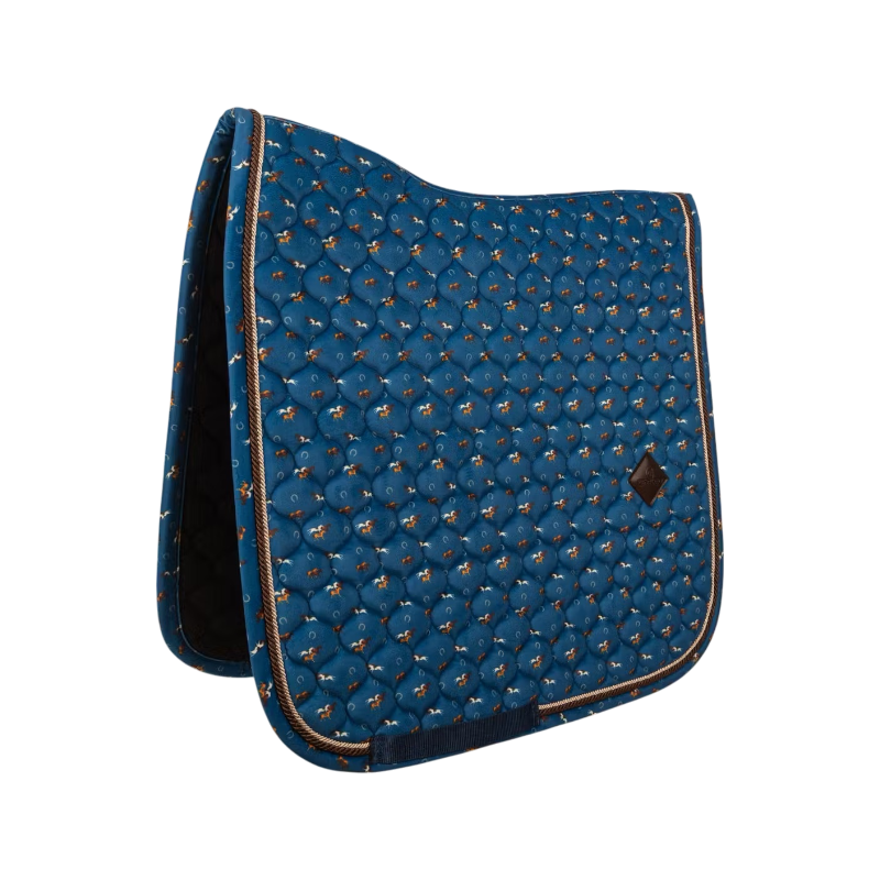 Kentucky Horsewear - Tapis de dressage Velvet imprimé cheval marine | - Ohlala