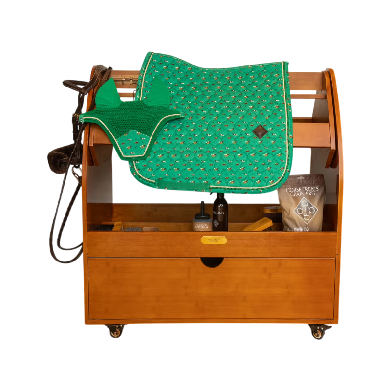 Kentucky Horsewear - Tapis de dressage Velvet imprimé cheval vert | - Ohlala